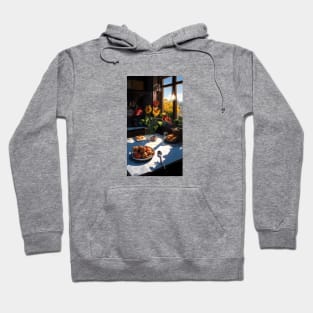 Croissant French Art Coffee Kitchen Sweet Butter Flower Hoodie